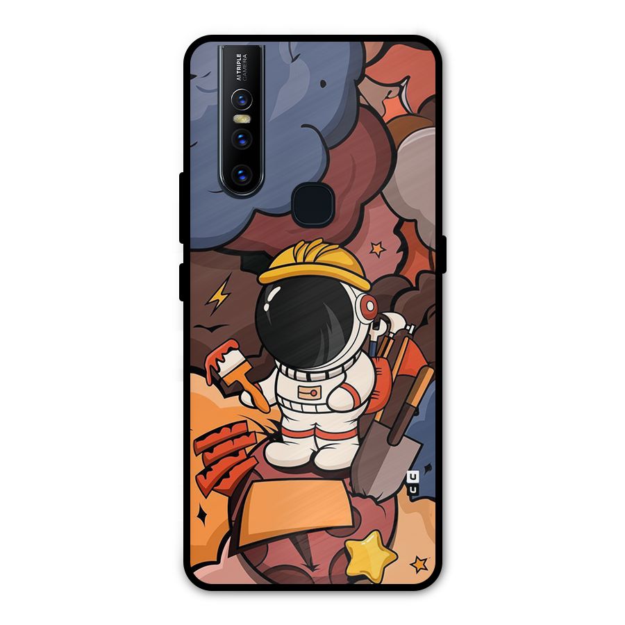 Comic Space Astronaut Metal Back Case for Vivo V15
