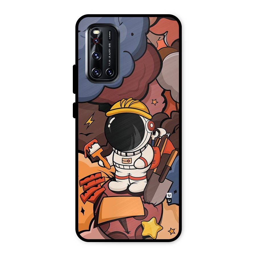 Comic Space Astronaut Metal Back Case for Vivo V19