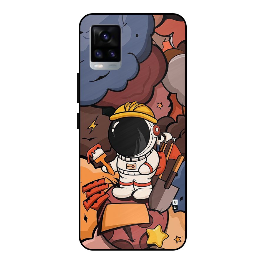 Comic Space Astronaut Metal Back Case for Vivo V20