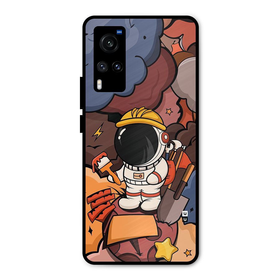 Comic Space Astronaut Metal Back Case for Vivo X60