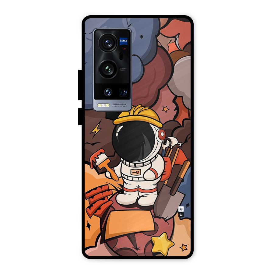 Comic Space Astronaut Metal Back Case for Vivo X60 Pro Plus