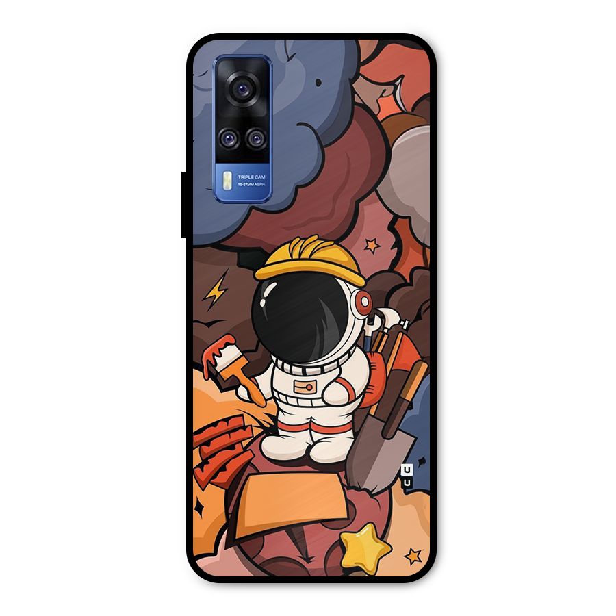 Comic Space Astronaut Metal Back Case for Vivo Y51A