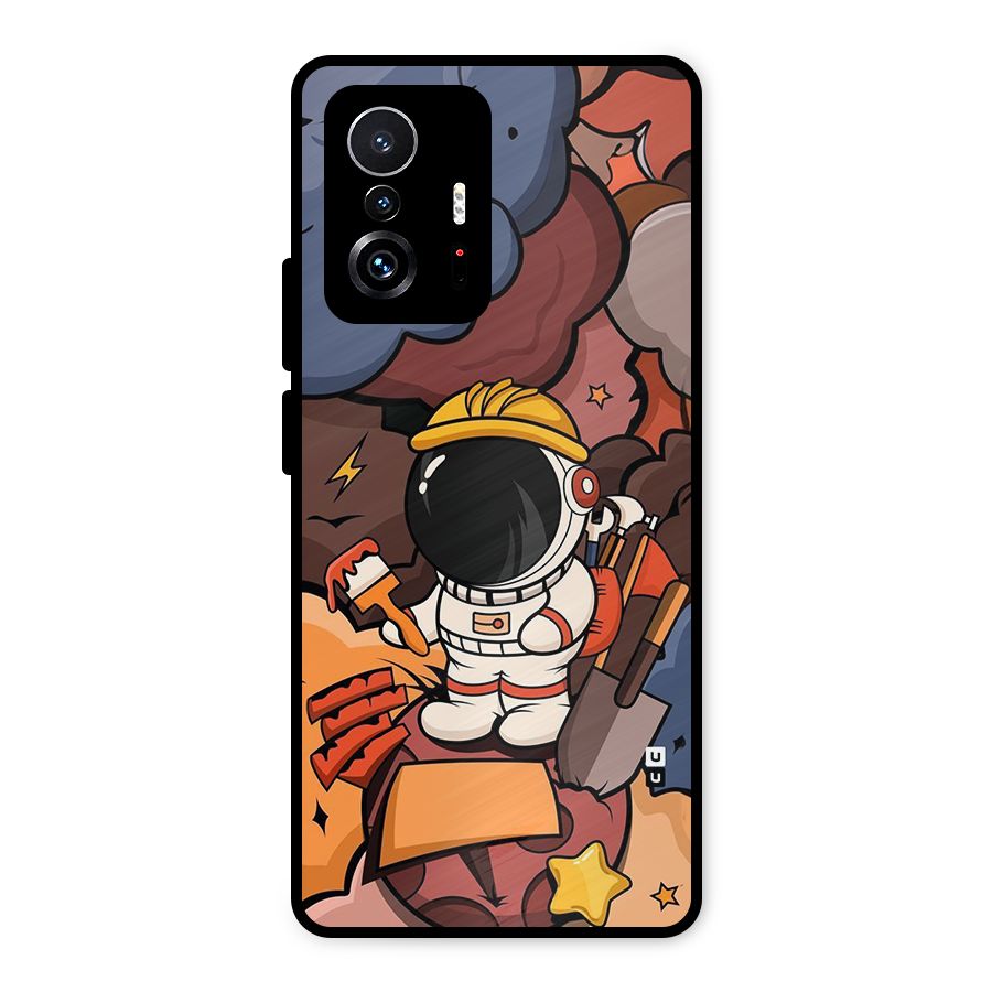 Comic Space Astronaut Metal Back Case for Xiaomi 11T Pro