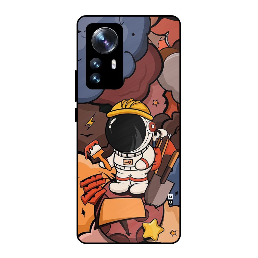 Comic Space Astronaut Metal Back Case for Xiaomi 12 Pro
