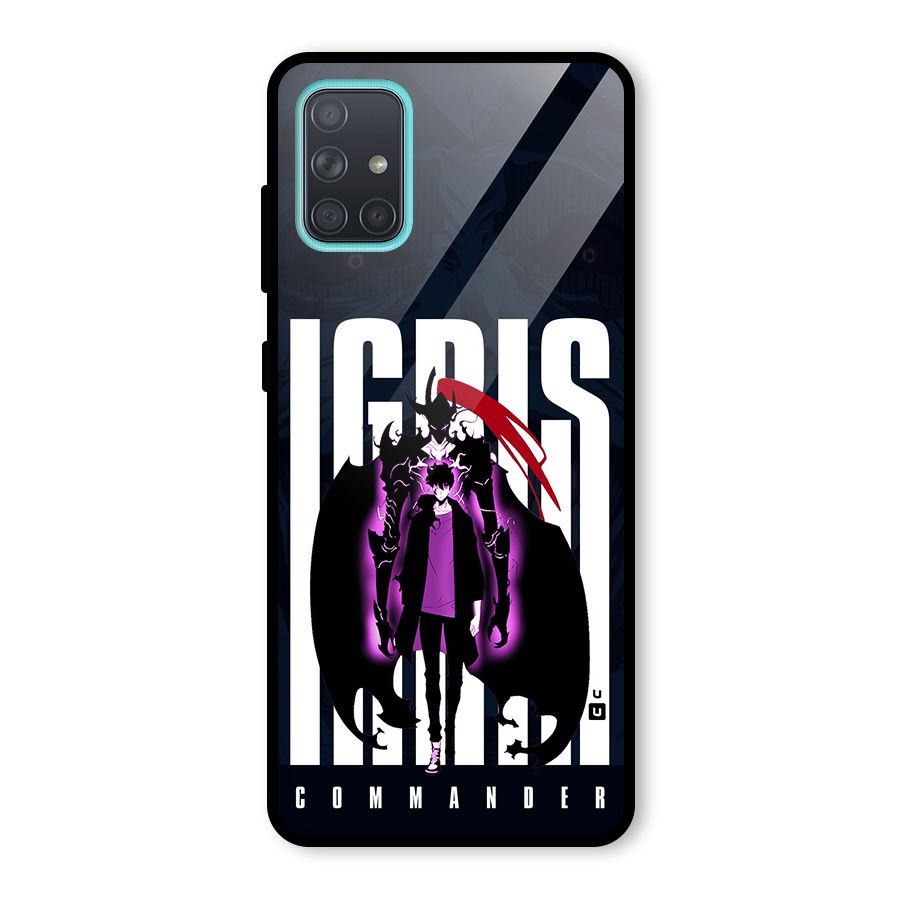 Commander Igris Glass Back Case for Galaxy A71