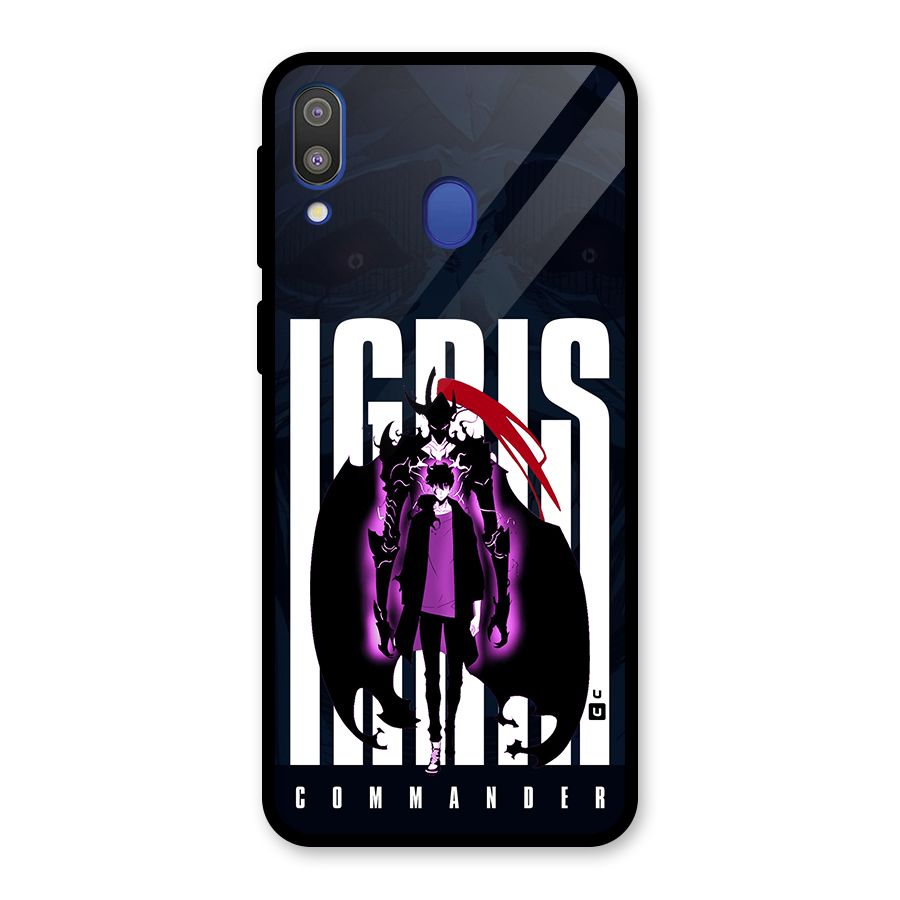 Commander Igris Glass Back Case for Galaxy M20