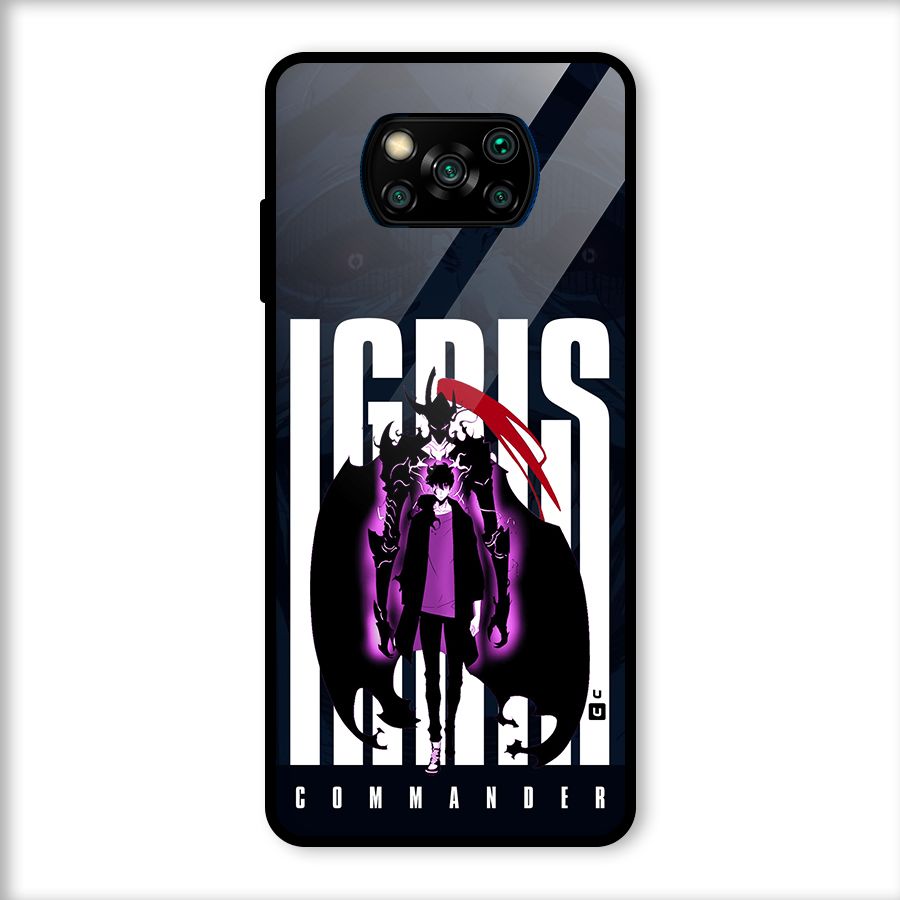 Commander Igris Glass Back Case for Poco X3