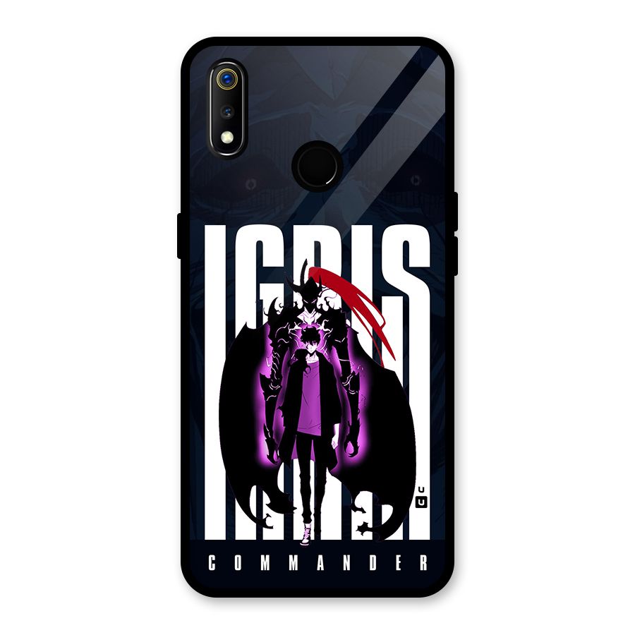 Commander Igris Glass Back Case for Realme 3i