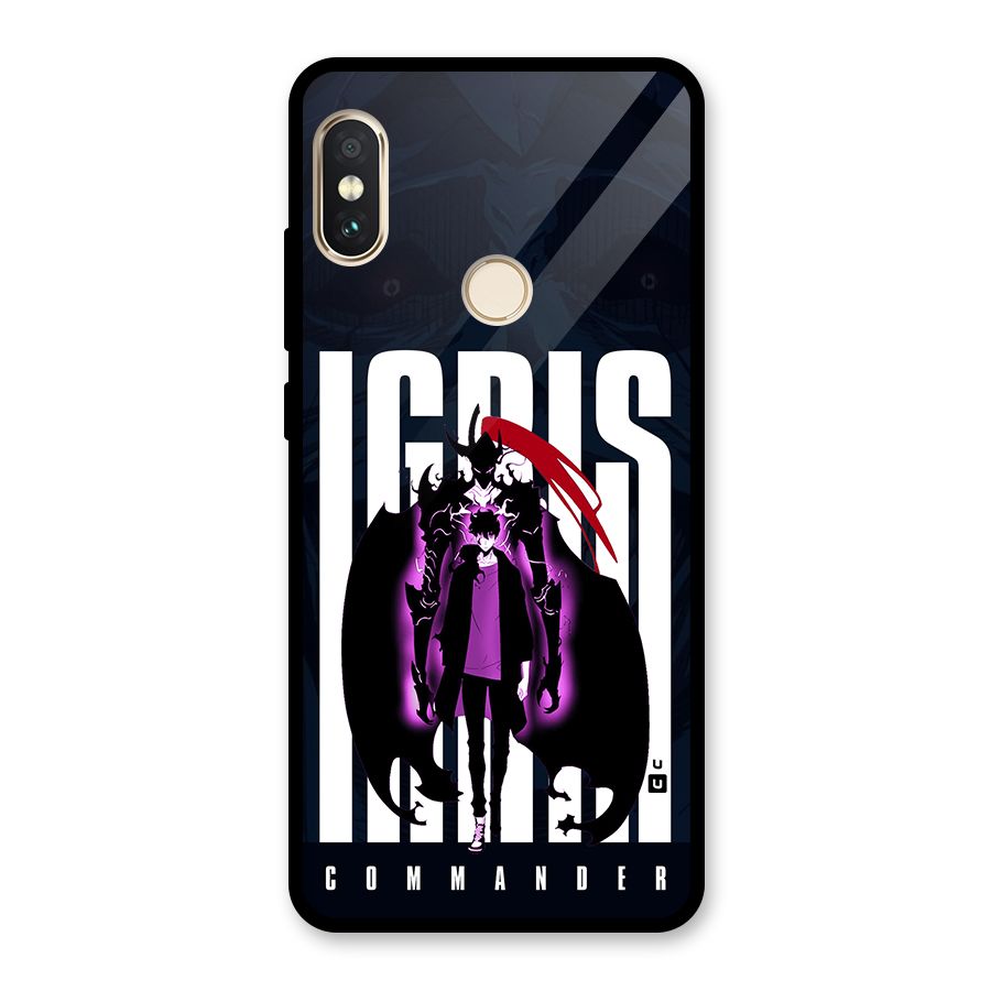Commander Igris Glass Back Case for Redmi Note 5 Pro