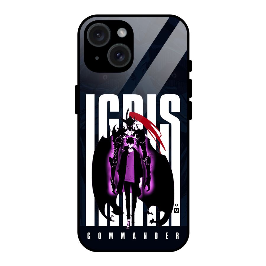 Commander Igris Glass Back Case for iPhone 15