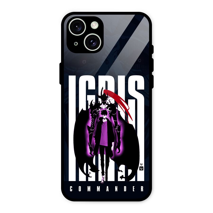 Commander Igris Glass Back Case for iPhone 15 Plus