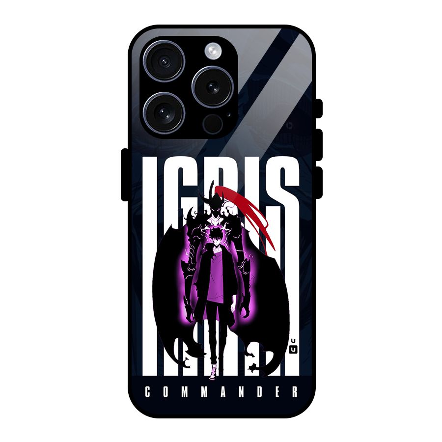 Commander Igris Glass Back Case for iPhone 15 Pro