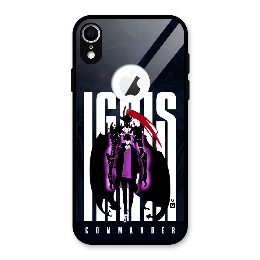 Commander Igris Glass Back Case for iPhone XR Logo Cut