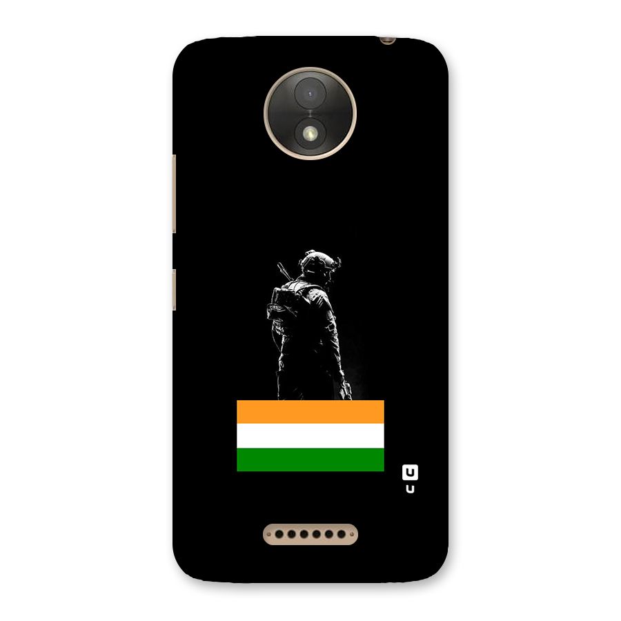 Commando Respect Back Case for Moto C Plus
