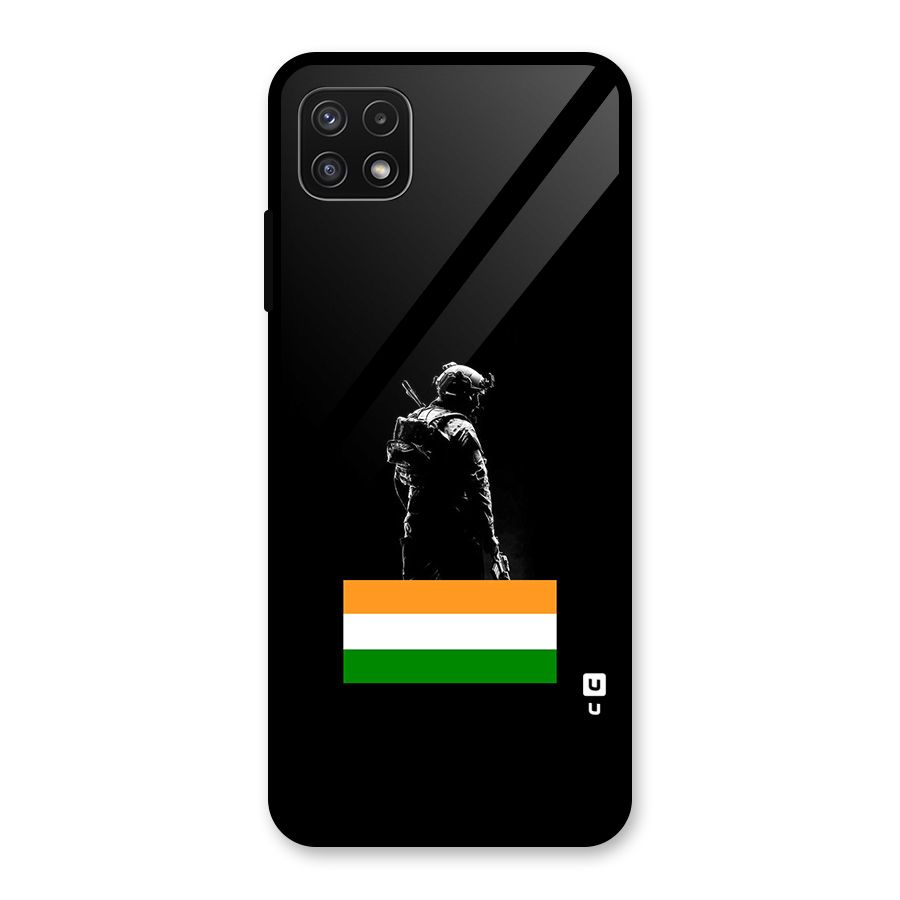 Commando Respect Glass Back Case for Galaxy A22 5G