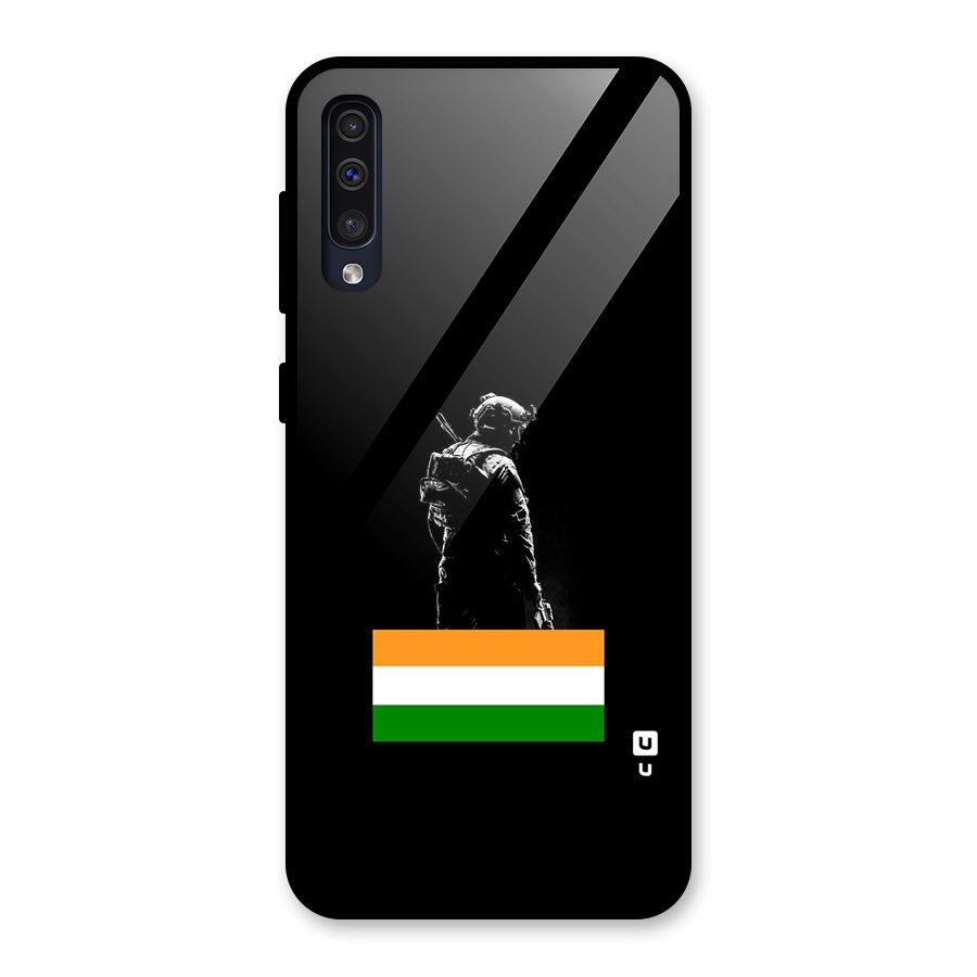Commando Respect Glass Back Case for Galaxy A30s