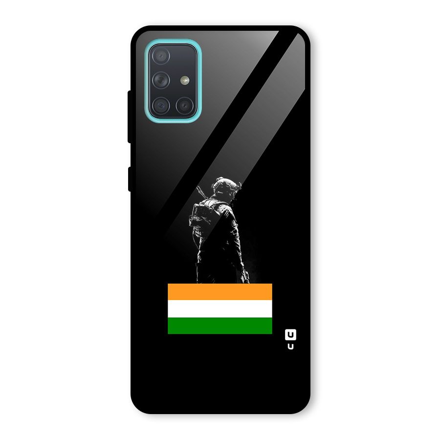 Commando Respect Glass Back Case for Galaxy A71