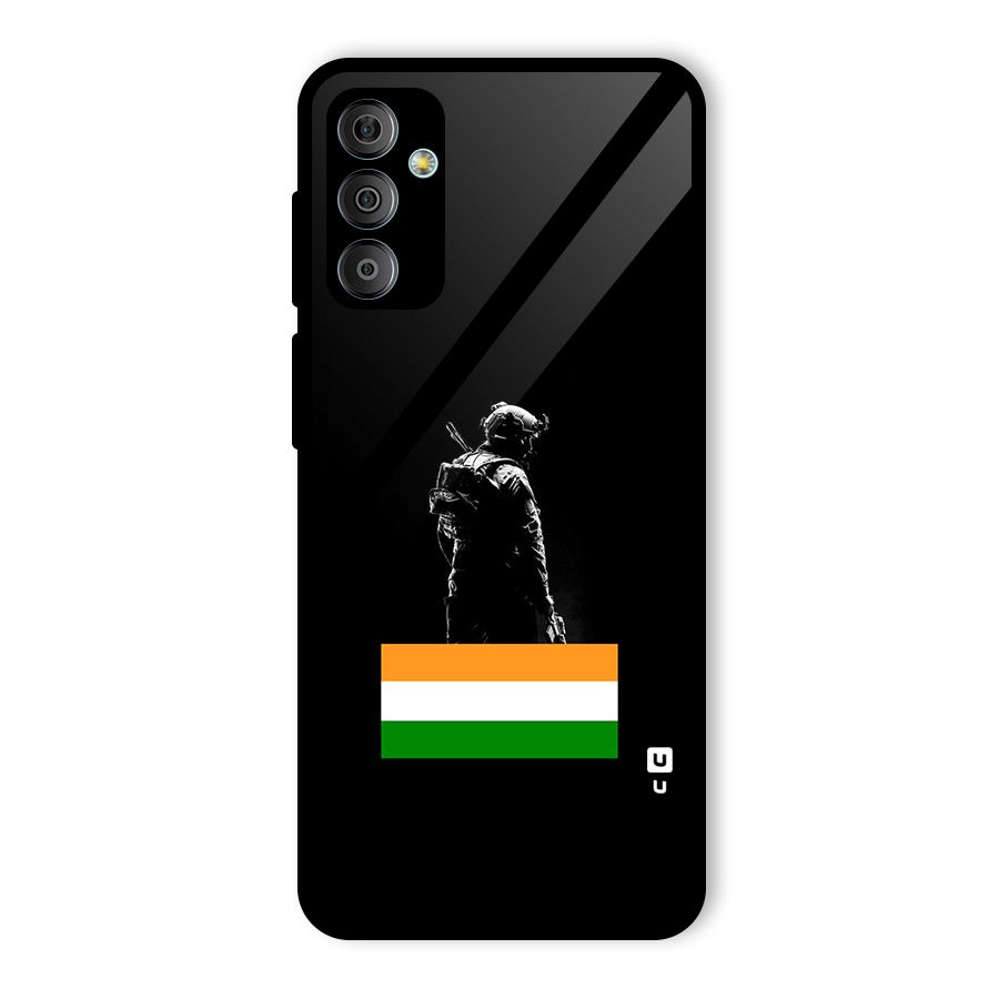 Commando Respect Glass Back Case for Galaxy F23