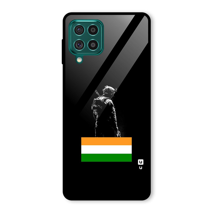 Commando Respect Glass Back Case for Galaxy F62