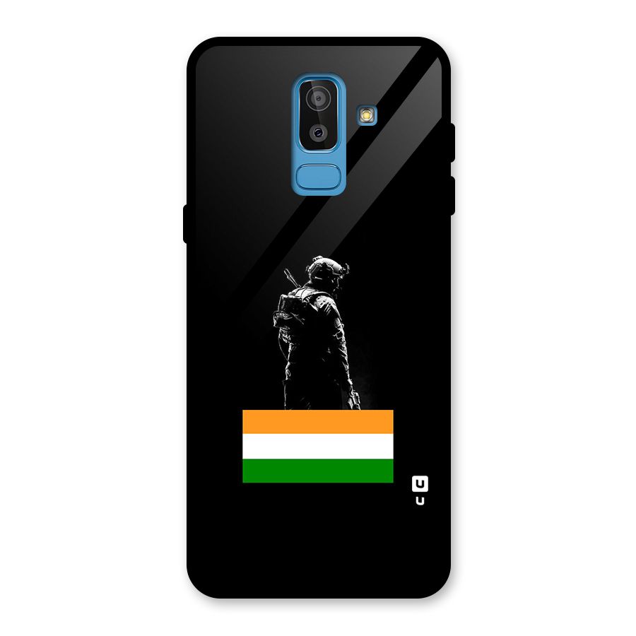 Commando Respect Glass Back Case for Galaxy J8