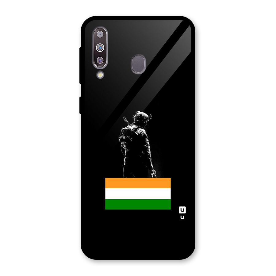 Commando Respect Glass Back Case for Galaxy M30