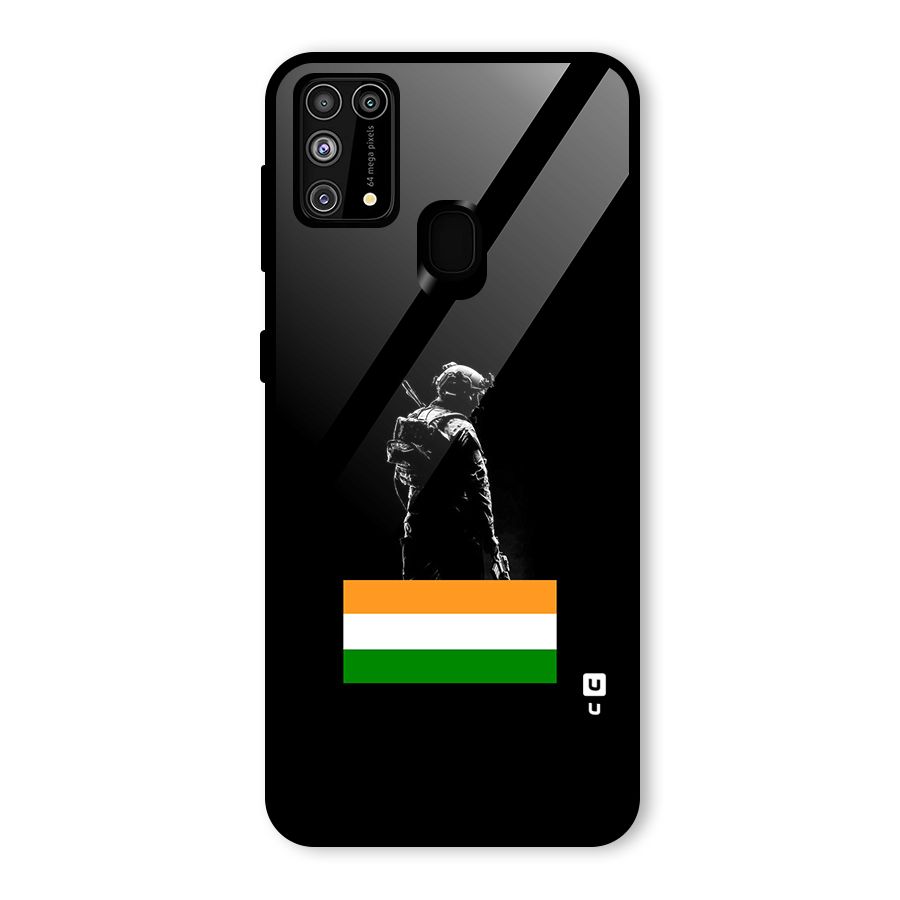 Commando Respect Glass Back Case for Galaxy M31