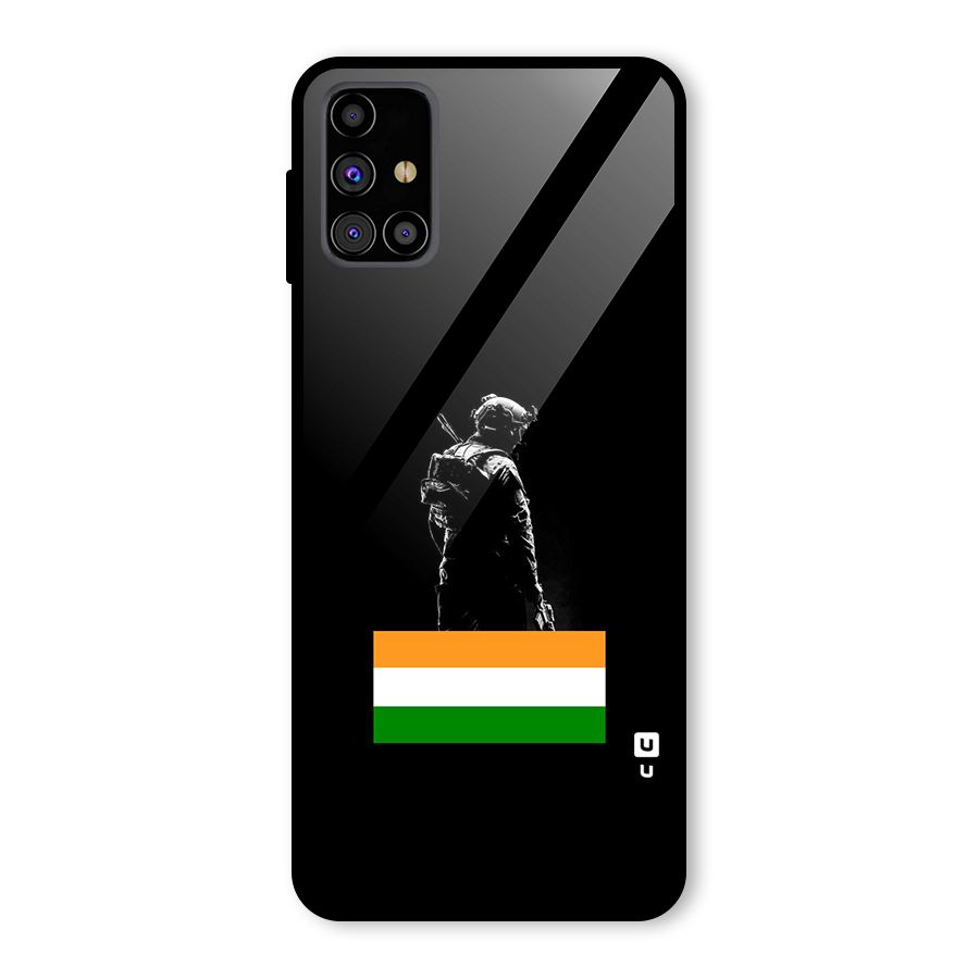 Commando Respect Glass Back Case for Galaxy M31s