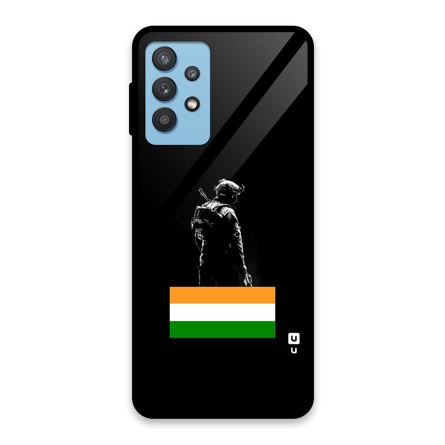Commando Respect Glass Back Case for Galaxy M32 5G