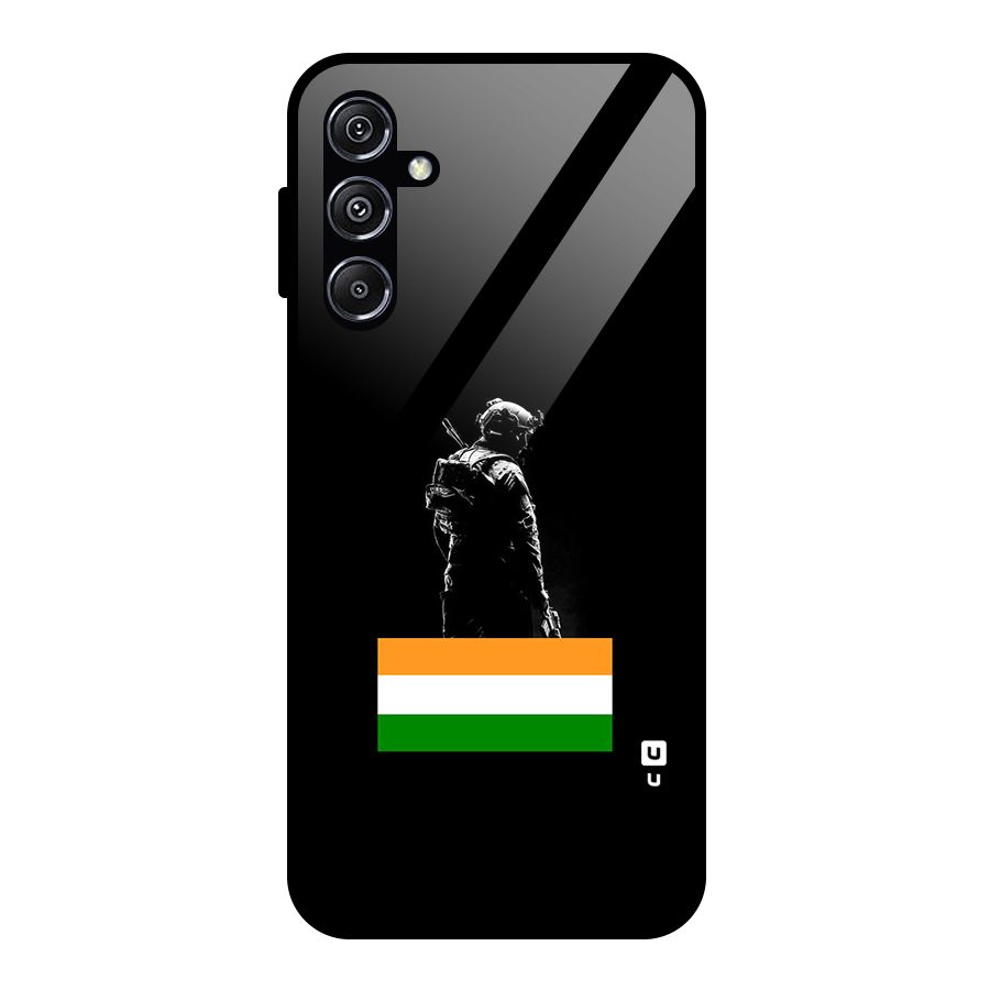 Commando Respect Glass Back Case for Galaxy M34 5G
