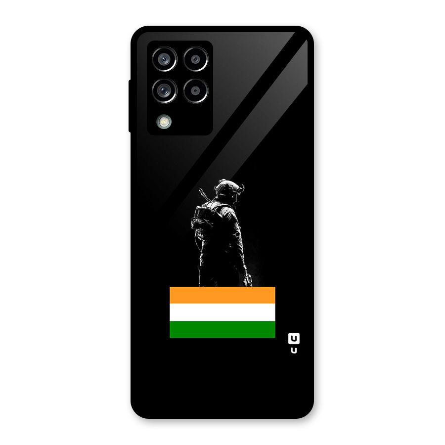 Commando Respect Glass Back Case for Galaxy M53 5G
