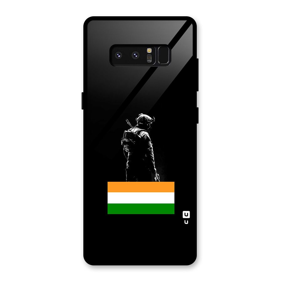 Commando Respect Glass Back Case for Galaxy Note 8