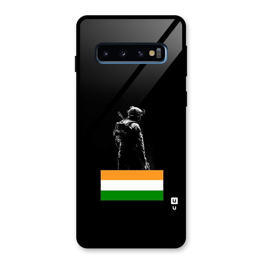 Commando Respect Glass Back Case for Galaxy S10