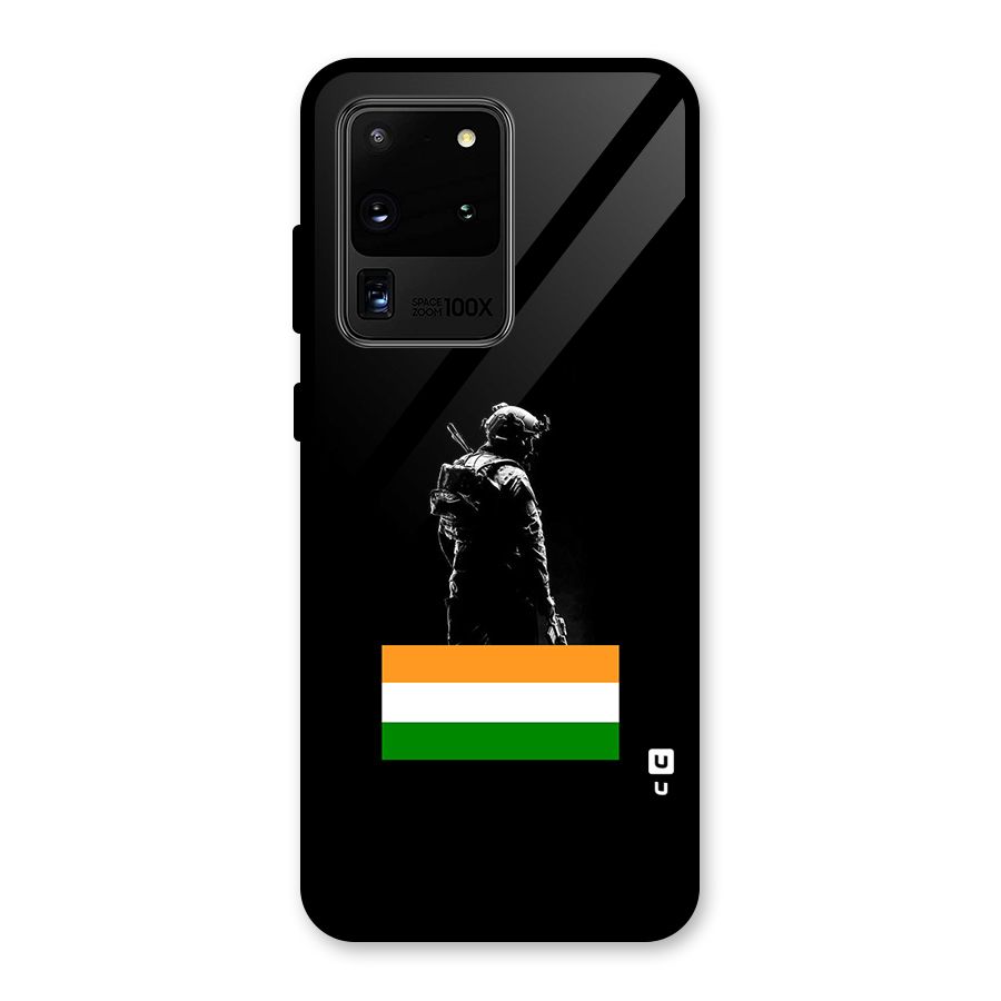 Commando Respect Glass Back Case for Galaxy S20 Ultra