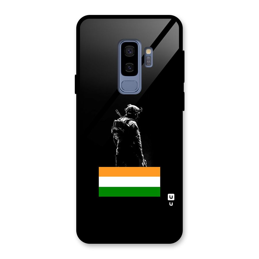 Commando Respect Glass Back Case for Galaxy S9 Plus