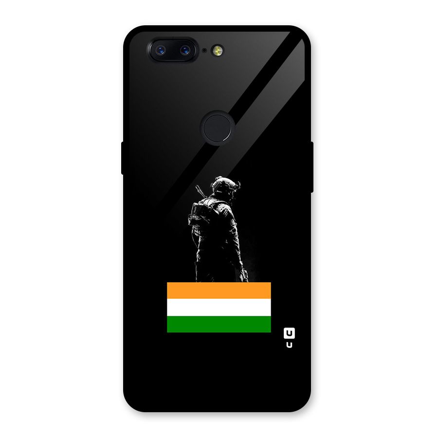 Commando Respect Glass Back Case for OnePlus 5T