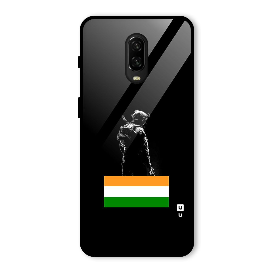 Commando Respect Glass Back Case for OnePlus 6T