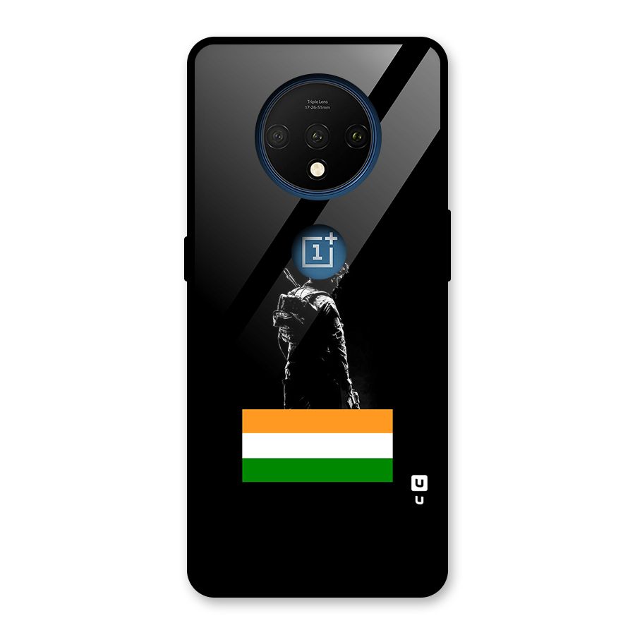 Commando Respect Glass Back Case for OnePlus 7T