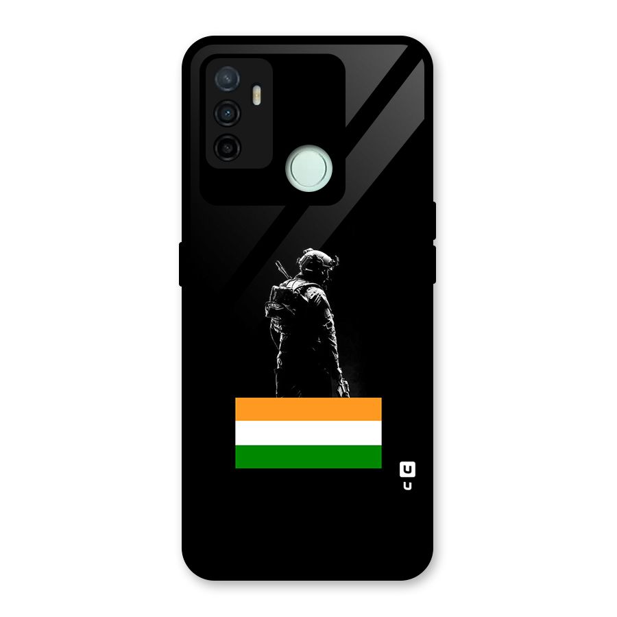 Commando Respect Glass Back Case for Oppo A53
