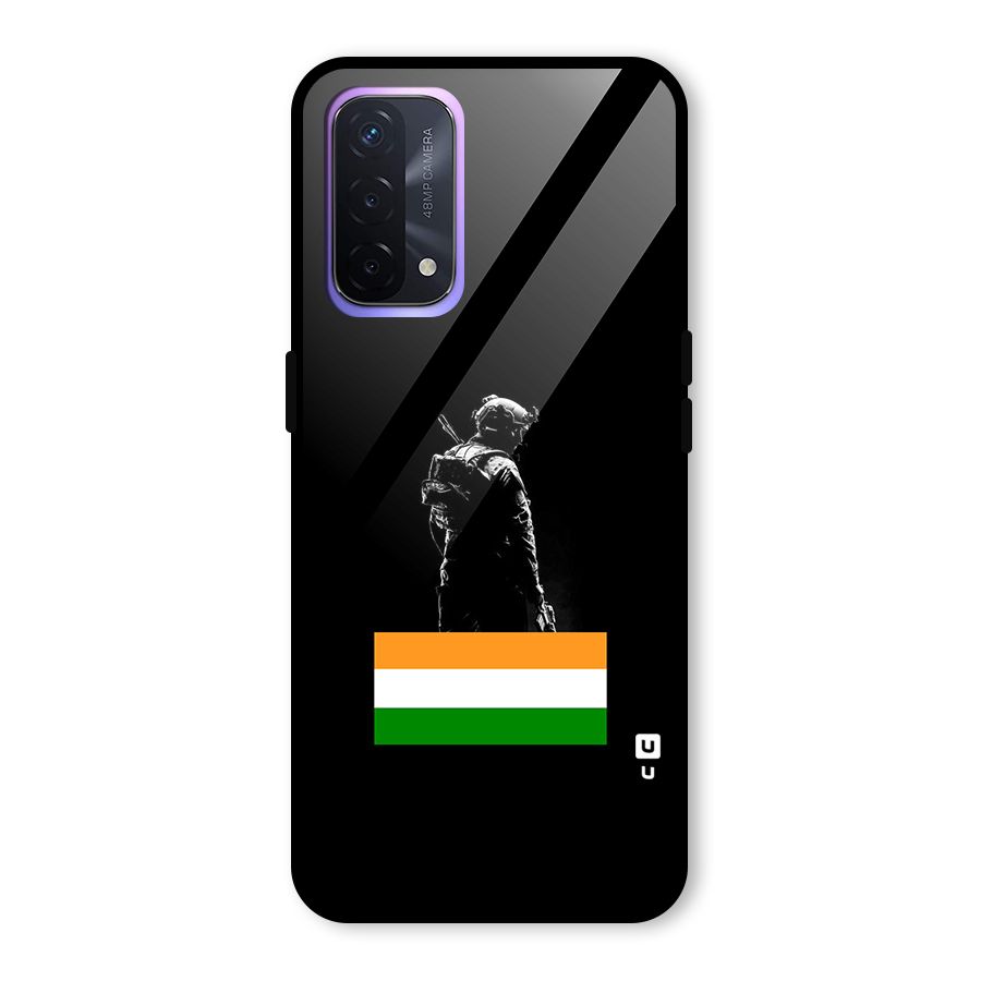 Commando Respect Glass Back Case for Oppo A74 5G