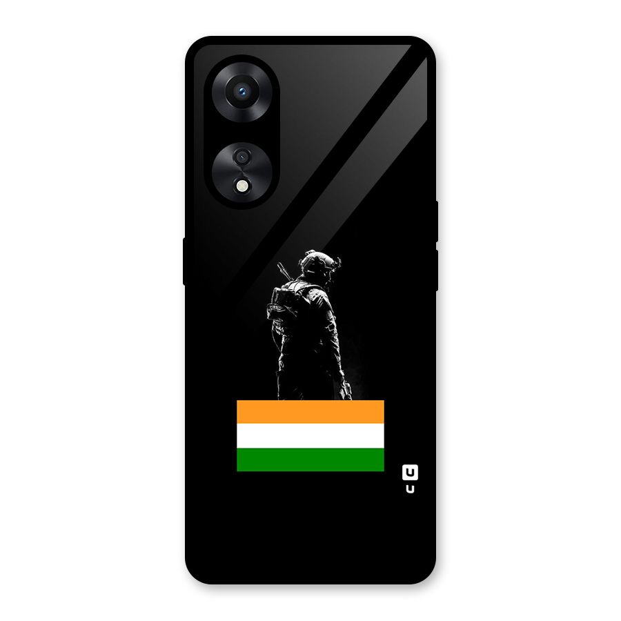 Commando Respect Glass Back Case for Oppo A78