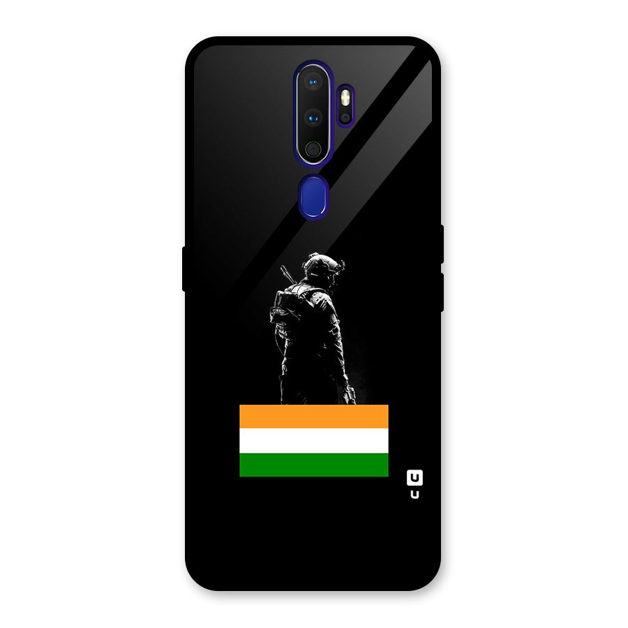 Commando Respect Glass Back Case for Oppo A9 (2020)