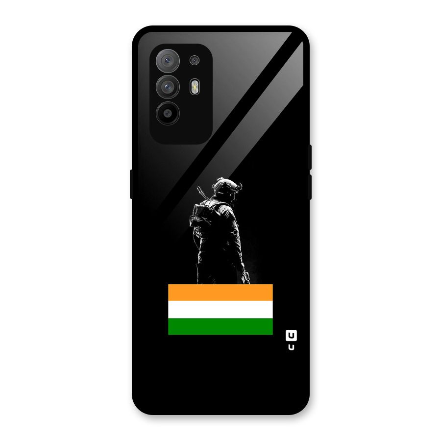 Commando Respect Glass Back Case for Oppo F19 Pro Plus 5G