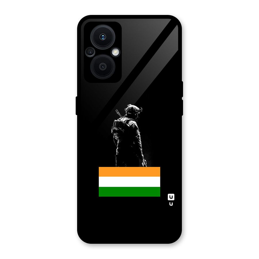 Commando Respect Glass Back Case for Oppo F21s Pro 5G