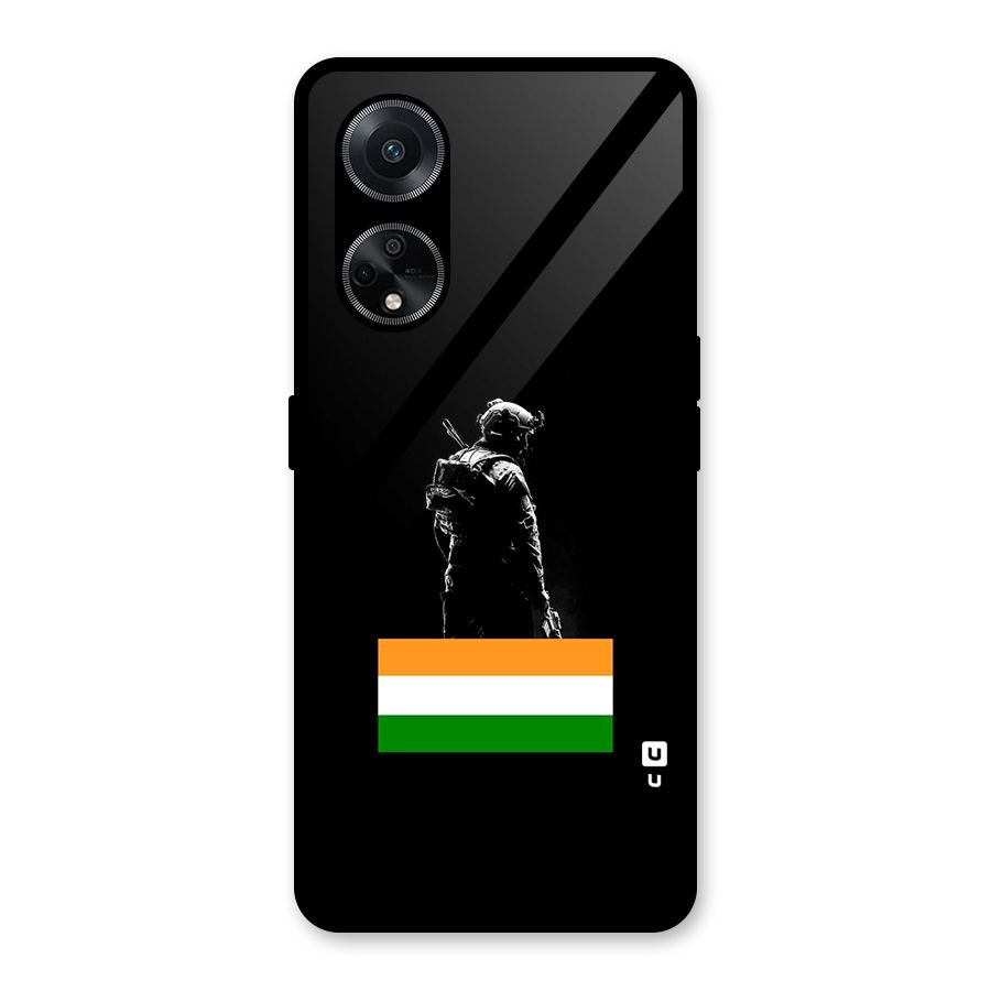Commando Respect Glass Back Case for Oppo F23