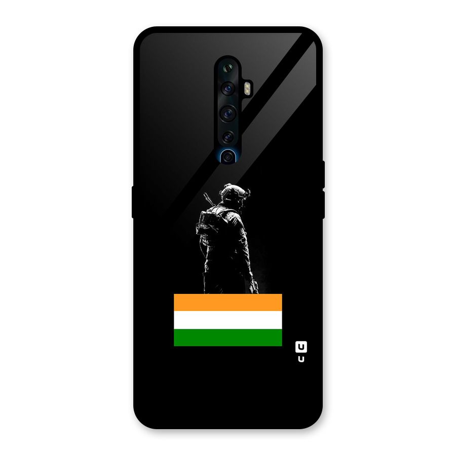 Commando Respect Glass Back Case for Oppo Reno2 F