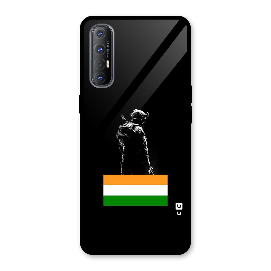 Commando Respect Glass Back Case for Oppo Reno3 Pro