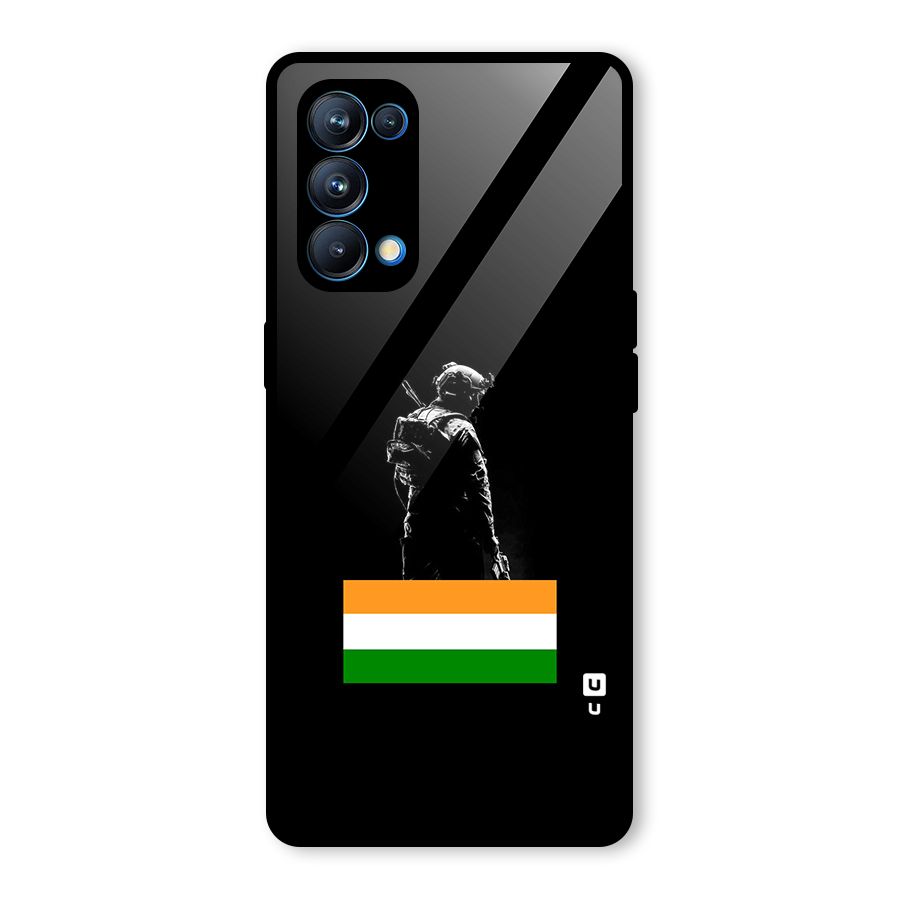 Commando Respect Glass Back Case for Oppo Reno5 Pro 5G