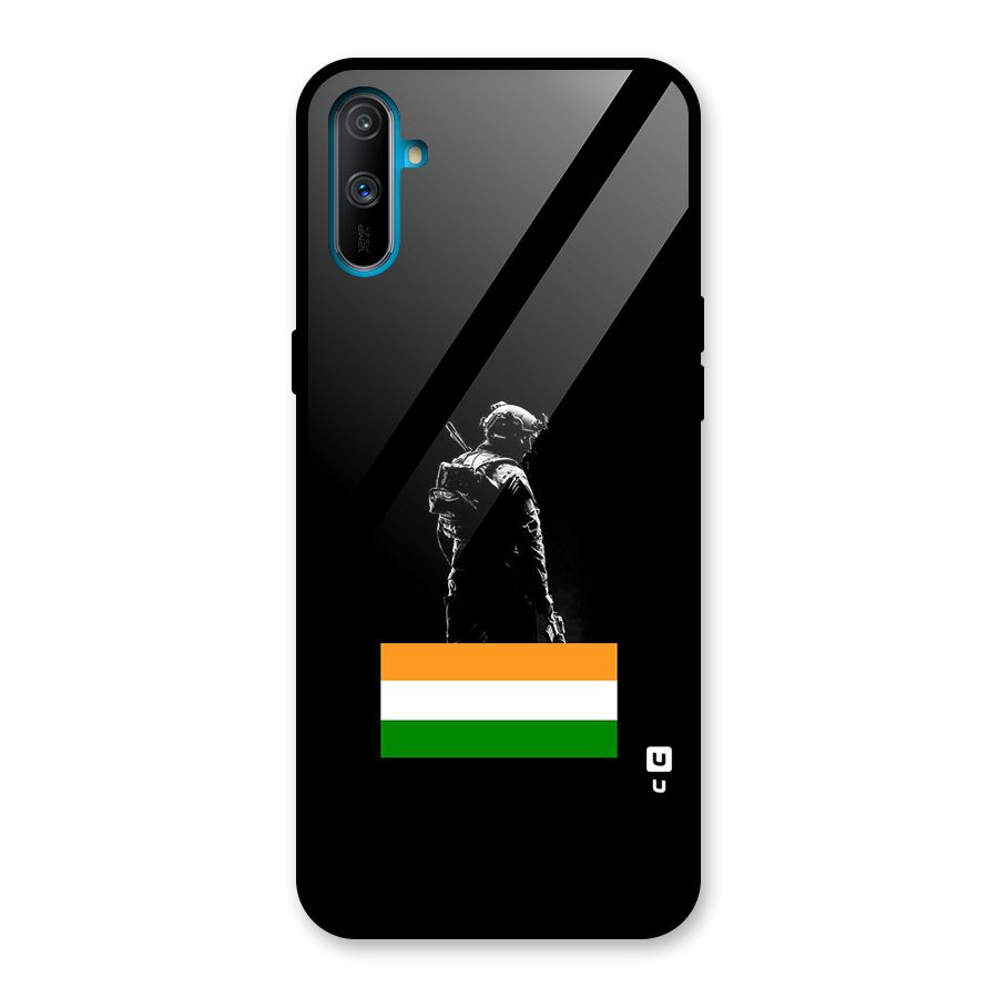 Commando Respect Glass Back Case for Realme C3