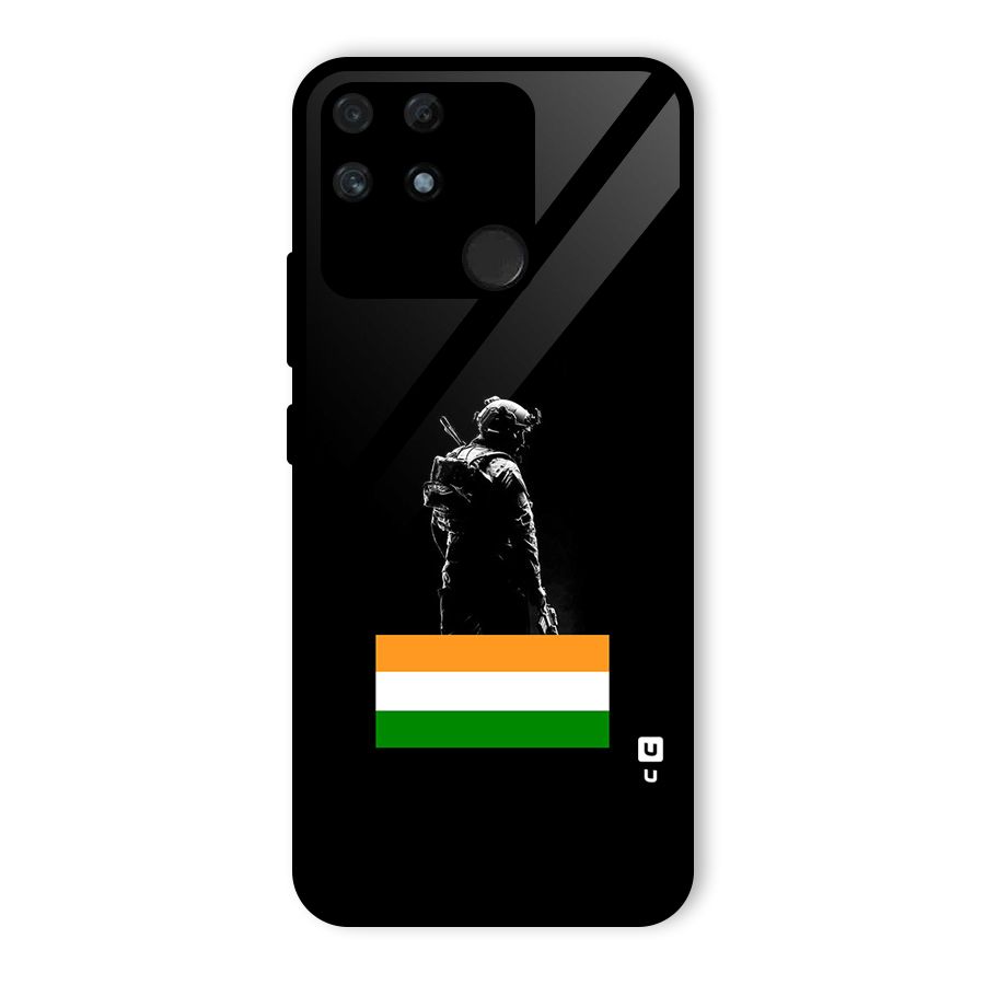 Commando Respect Glass Back Case for Realme Narzo 50A