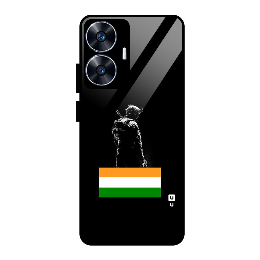 Commando Respect Glass Back Case for Realme Narzo N55